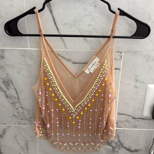 Anthropologie beaded camisole, XS/S